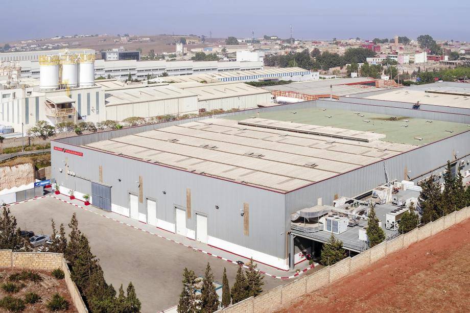 Top view of Barry Callebaut’s chocolate and compound factory in Casablanca, Morocco